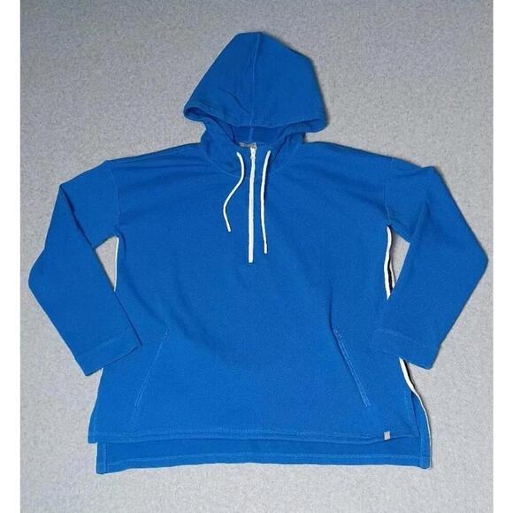 Talbots Tops - T By Talbots Pullover Hoodie Jacket Womens Size M Blue Half Zip Up Zippered...